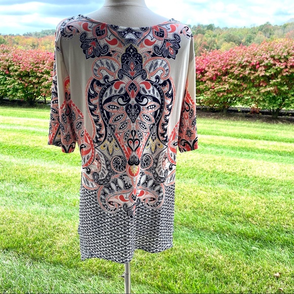 Style & Co. Spanish Gardens Madrid Scarf Tunic - Picture 5 of 15